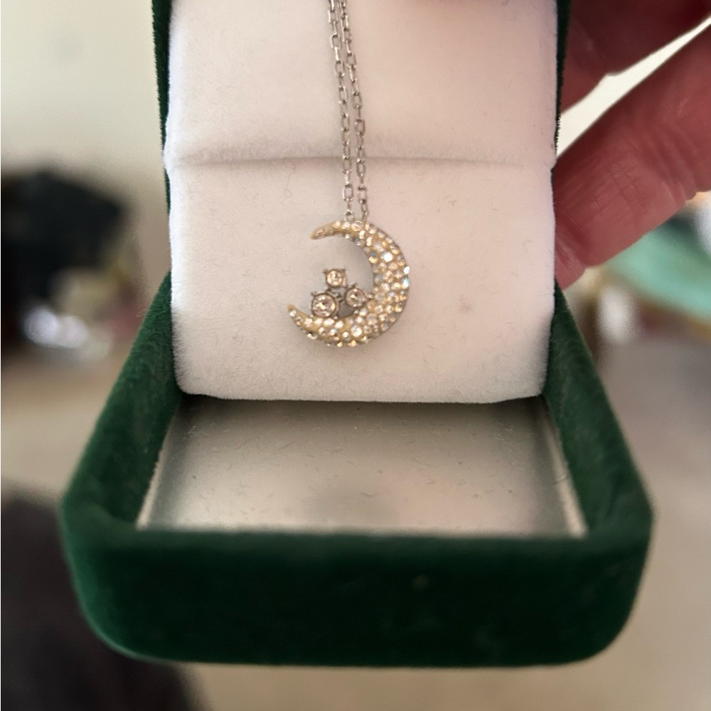 Swarovski Moon and Stars Pendant Necklace
